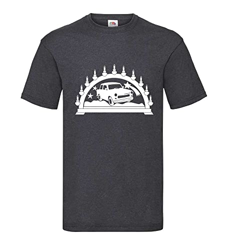 T-shirt pour homme Trabi im Schwibbogen gris foncé grande taille XXXL coton