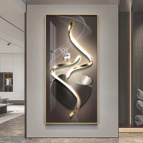Décoration murale encadrée en métal pour illuminer un salon sombre et sans relief