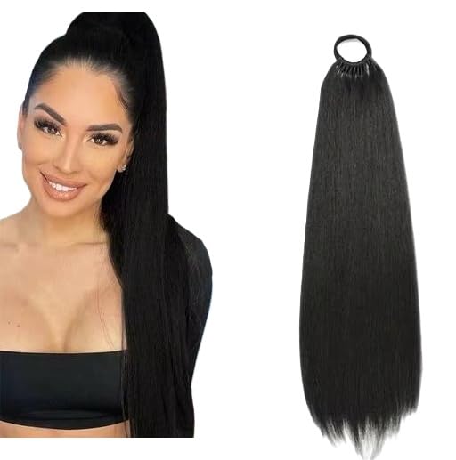 Hair Extension for Women Girls Artificial Ponytail Rubber Band Choti Hairpiece Party Hairstyle Accessory Black 3 Free Size-image-37