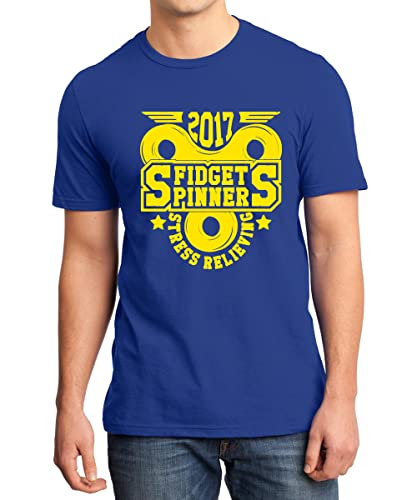 Image of Caseria Men's Cotton Printed T-Shirt -Fidget Spinner | 100% Cotton | Half Sleeves | Regular Fit | Printed | Round Neck | Graphic T Shirt