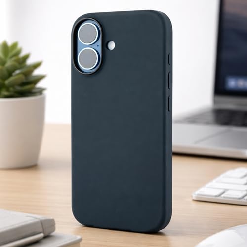 Image of TEKNE Silicone Case for iPhone 17 | MagSafe Compatible | Slim Anti-Slip Grip | Raised Camera & Screen Protection | Scratch Resistant Back Cover - Black