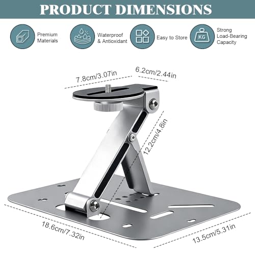 BXUUXA Beamer Ständer 180° Drehbar Projektorhalterung 10kg Tragkraft Projektorständer 3-in-1 Desktop/Wand/Decke Halterung mit 1/4 Zoll Universalschraube Beamer Halterung für Heimkino Büro (Silber)