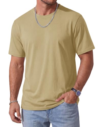Image of MAGCOMSEN Mens T-Shirts Short Sleeve UPF 50+ Lightweight Moisture Wicking Basic Crewneck Casual Summer Cooling T Shirt