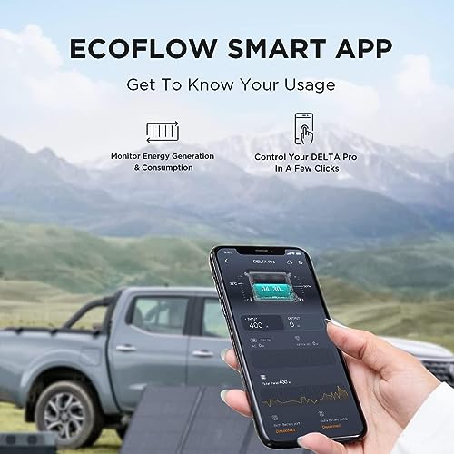 EF ECOFLOW Solar Generator 120V/3.6kWh DELTA Pro with 4x400W Portable Solar Panel, 23% High-Efficiency, 5 AC Outlets, 3600W Portable Power Station for Home Use Emergency Blackout Camping RV - Image 6