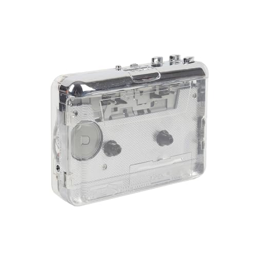 Sunydog Mini Reproductor de Casetes con Estuche Transparente Fácil Conversión a Formato Digital para Preservar la Memoria Reproductor de Captura Casetes CD