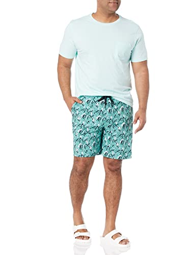 Amazon Essentials AEWSW03SS23_S_TURQUOISE GREEN, TROPICAL Men'S Board Shorts, Turquoise Green Tropical Leaves thumb #6