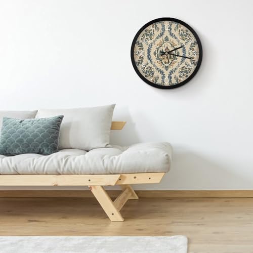 Horloge murale imprimée décoration salon style campagnard