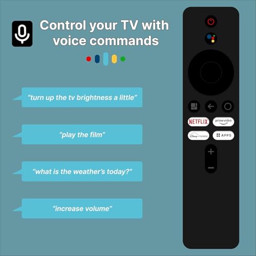 Image of BLACKSHEEP Compatible for Mi Smart tv Remote Control with Voice Command - Hot Keys of Prime Video, Hotstar, Apps and Netflix Use for LCD LED QLED OLED UHD 4k Android Xiaomi TVs (Pairing Must)