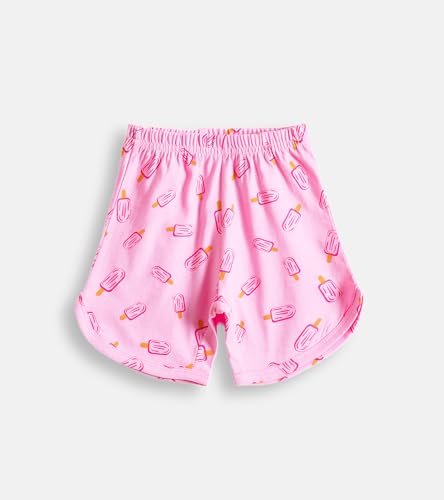 Image of YUV Baby Girls Regular Fit Multicolor Cotton Shorts (Pack of 5) - 0 to 24 Months