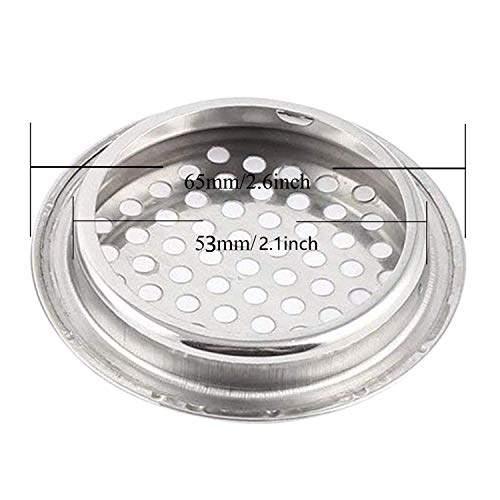 Xmhf Stainless Steel Round Mesh Hole Air Vents 53Mm/2.1Inch Mounting Diameter 50Pcs #TOP1