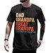 Dad Grandpa Great Grandpa Shirt - Father's Day Tshirt for Men - Father Day Dad Shirts for Papa - Great Grandpas T Shirt Men - Christmas Dads Shirt for Men - Papaw Birthday Gifts (Black-XL)