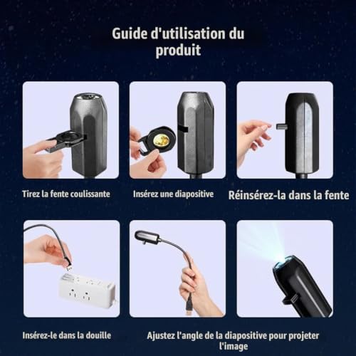 Ruhemeister Pro Projecteur d'étoiles HD Plug and Play, rotatif à 360 °, USB, projecteur de galaxie et de lune, projecteur d'étoiles de planétarium for se détendre, méditer, chambre à coucher(Ocean) – vue 6