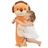 Ecoticfate Almohada Larga de Felpa para abrazar,Almohada de Peluche para niños en Forma cilíndrica | Cojín Largo para Dormir con Aspecto Encantador, para Estudio de Oficina en casa, Regalo de Juguete