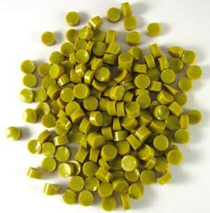 Golden Green Dots D0227 COE 90 Glacial Art Glass