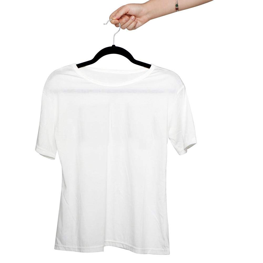 Yaheetech Juego de 50 Perchas Aterciopeladas Perchas Terciopelo Antideslizantes Non-Slip Suit Clothes Hangers para Vestido Pantalón Ropa Colgador Falda Trajes Negro