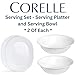 Corelle 12-1/4-Inch Serving Platter, Winter Frost White - 2-Pack with 2-Quart Serving Bowl, Winter Frost White 2PK - Bundle Set of 4