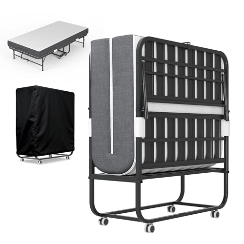 VIYET Folding Bed with Mattress,5-Inch Memory Foam Foldable Bed for Adults,500lbs Capacity Rollaway...