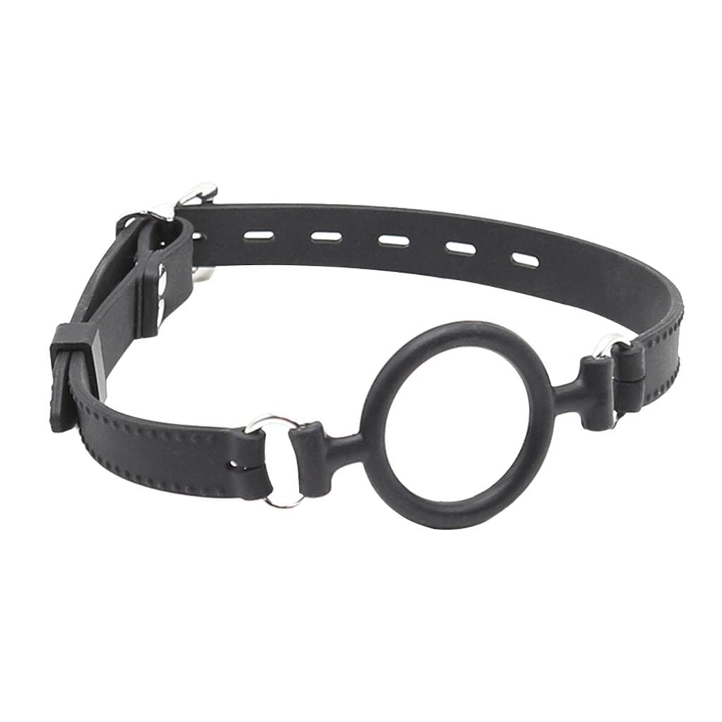 Bâillon En Forme de O, Bâillon Boule pour Adulte, Harnais de Tête avec Sangle Ajustable pour, Jeux de Rôle, Chambre à Coucher, Couples