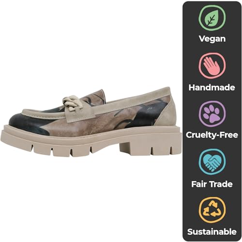 Image of DOGO Penny Loafers for Women - Handmade and Vegan Leather Platform Loafers for Women