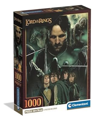 Clementoni - Puzzle Adulto 1000 Piezas The Lord of The Rings Compact Box, 39963 | Ya disponible en tu tienda friki favorita! En mundofriki.es!