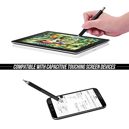 Entweg Canetas TouchScreen Stylus 2 em 1, com Ponta Condutora Universal, 2 Peças