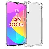 USTIYA Case for Xiaomi Mi A3 / Mi CC9e Case Clear TPU Four Corners Protective Cover Transparent Soft Funda