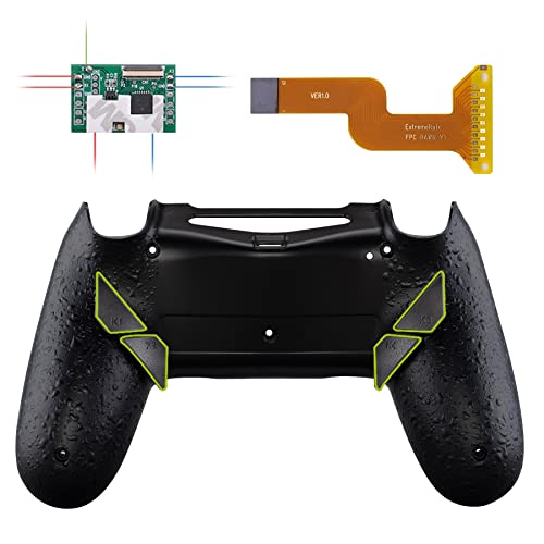 80% Off Discount eXtremeRate Textured Black Dawn Programable Remap Kit for PS4 Controller with Upgrade Board & Redesigned Back Shell & 4 Back Buttons - Compatible with JDM-040/050/055 - Controller NOT Included