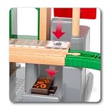 BRIO World 33989 Large City Station Set - Kompleksowy drewniany zestaw pociągów ze stacją transferową - Zalecany od 3 lat