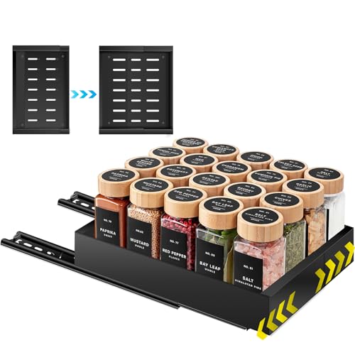 Pull-Out Expandable Spice Rack Organizer for Cabinets
