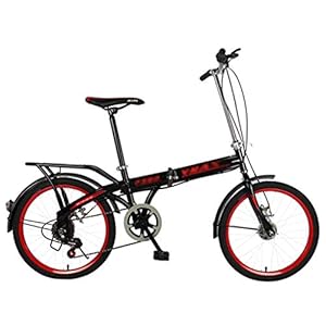 20 Inch Vouwfietsen, 6 Versnellingen Lichtgewicht Opvouwbare Fiets voor Heren Dames, Spatborden voor en Achter, Antislip…