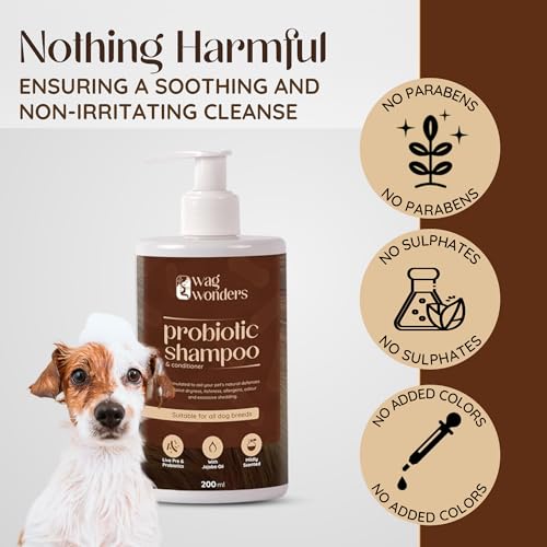 Image of Probiotic Dog Shampoo 200ml, Probiotic Balances Natural Bacteria, Supports Healthy Skin & Coat, Soothes Itching & Irritation, Gentle & Nourishing Pet Care