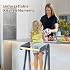 Foldable Toddler Tower Preassembled Kitchen Stool, Folding Tower for Learning with 3 Adjustable Heights Montessori Toddler Standing Tower for Kids Collapsible Wooden Step Stool, Light Gray