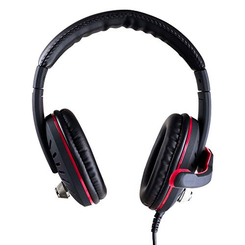 Headset Gamer Preto com Vermelho | Goldentec