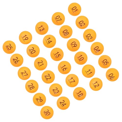 Bolas numeradas de PP en color naranja para rifas y sorteos en fiestas