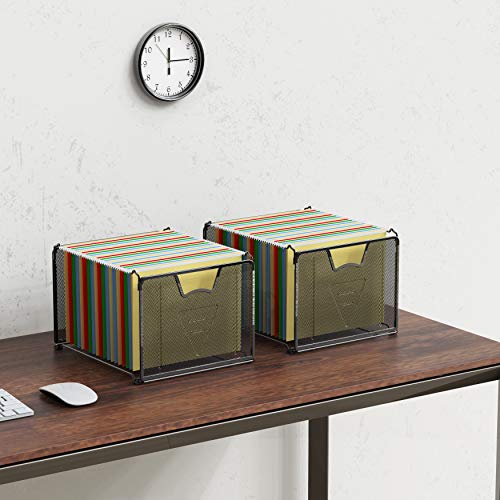 2-Pack Simplehouseware Mesh Hanging File Organizer, Black #TOP3