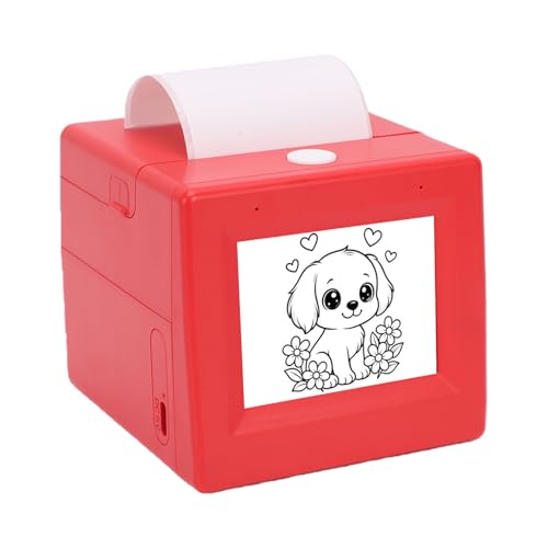 Image of Thermal Sticker Printer, AI Voice Control 200dpi Inkless Thermal Sticker Maker Machine, Mini Printer with 2.8in HD Display for Scrapbooking Crafts Gift Wrapping