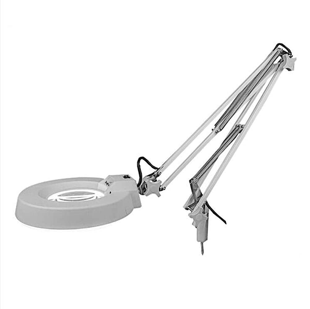 Lampe de Loupe 10X avec Pince CRODY et Bras Pivotant Réglable pour Bureau