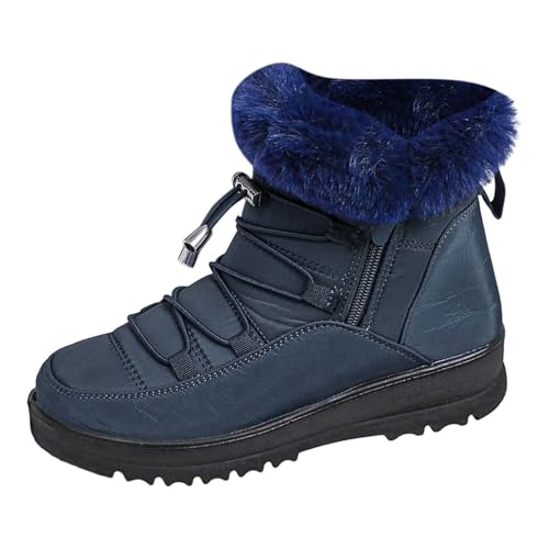 Bottes d'hiver pour femme grandes tailles avec semelle extérieure antidérapante et isolante