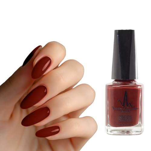 Vivien Kondor Nail Polish Vegan Friendly Nail Polish with Argan Oil from Morocco (Red Black)