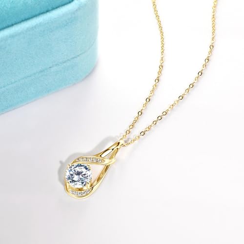 2CT Infinity Moissanite Pendant Necklace D Color VVS1 925 Sterling Silver Trendy Infinity Knot Necklace for Women Mom Wife4