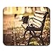 Produktbild Mauspads Rotbraune Herbstbank im Herbstpark Gelbes Mauspad für Notebooks, Desktop-Computer-Matten Büromaterial