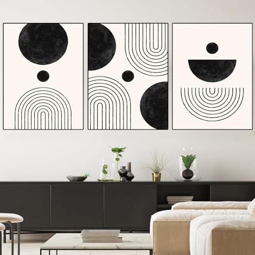 Images abstraites géométriques WZXGHE triptyque mural 50 x 70 cm