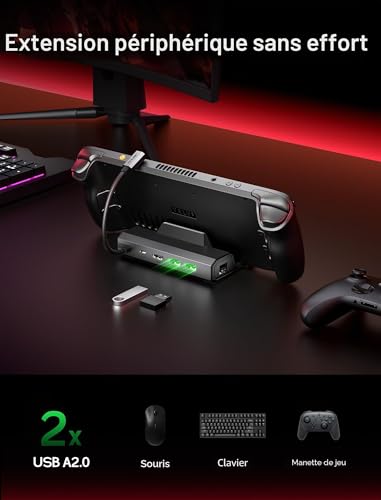 Support dock USB-C compatible ROG Ally et chargeur rapide 45W inclus - 6