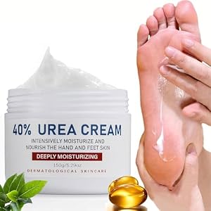 Urea Crème, 40 procent voor voeten, urea-voet, voetcrème, voetcrème met hyaluronzuur voor voeten, handen, hielen, ellebogen, nagels en knieën, 150 g