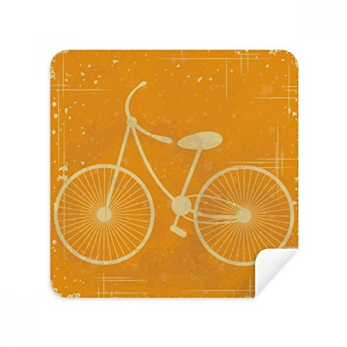 Chiffon de nettoyage lunettes jaune essuie-écran téléphone en microfibre suède vélo 2pcs
