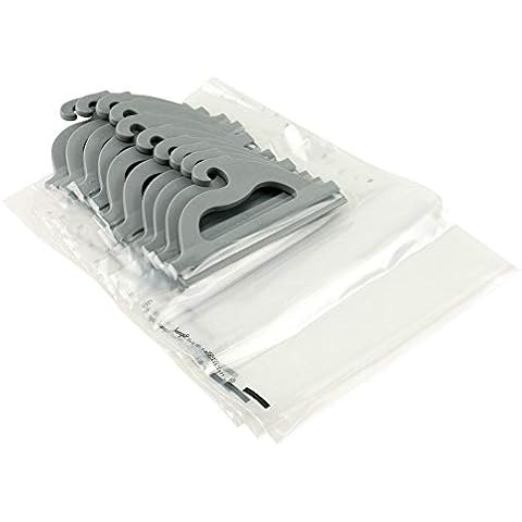 Monaco Hanging Storage Bags, 10-pack of 10.5 X 7.5-Inch, Deluxe Line, 4 Mil Polyethylene, Clear Plastic Bags for Classroom, Home, Library, and Pharmacy Use. Cover