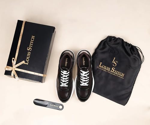 Image of LOUIS STITCH Men's Sneakers Shoes Casual Sneaker for Men Patina Finish Cushion Sole Breathable Inner (SNK-TS)