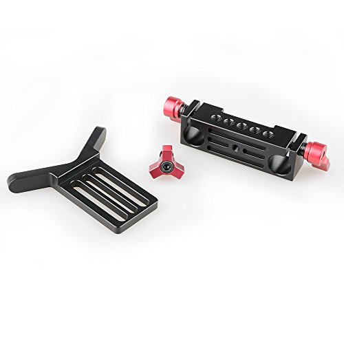 Rod pince pour DSLR rig rail system avec support objectif 15mm rigide rouge - 5