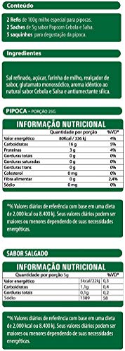 Kit Popcorn Salgado Popcorn Cebola e Salsa 200g