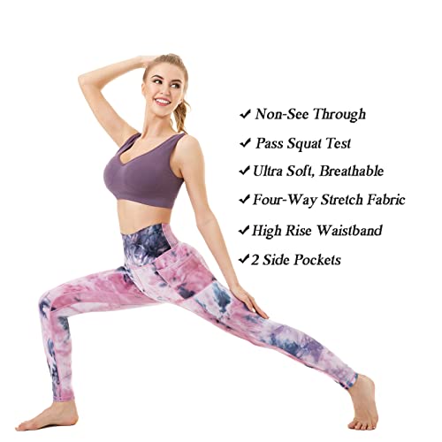 Image of iniber High Waisted Yoga Pants with Pockets for Women 4-Way Stretch Soft Running Workout Leggings Athletic Yoga Pants
